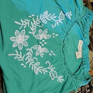 Large kim rogers green top